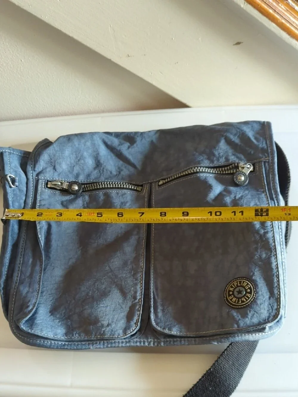 Kipling Slate Blue Nylon Messenger Bag